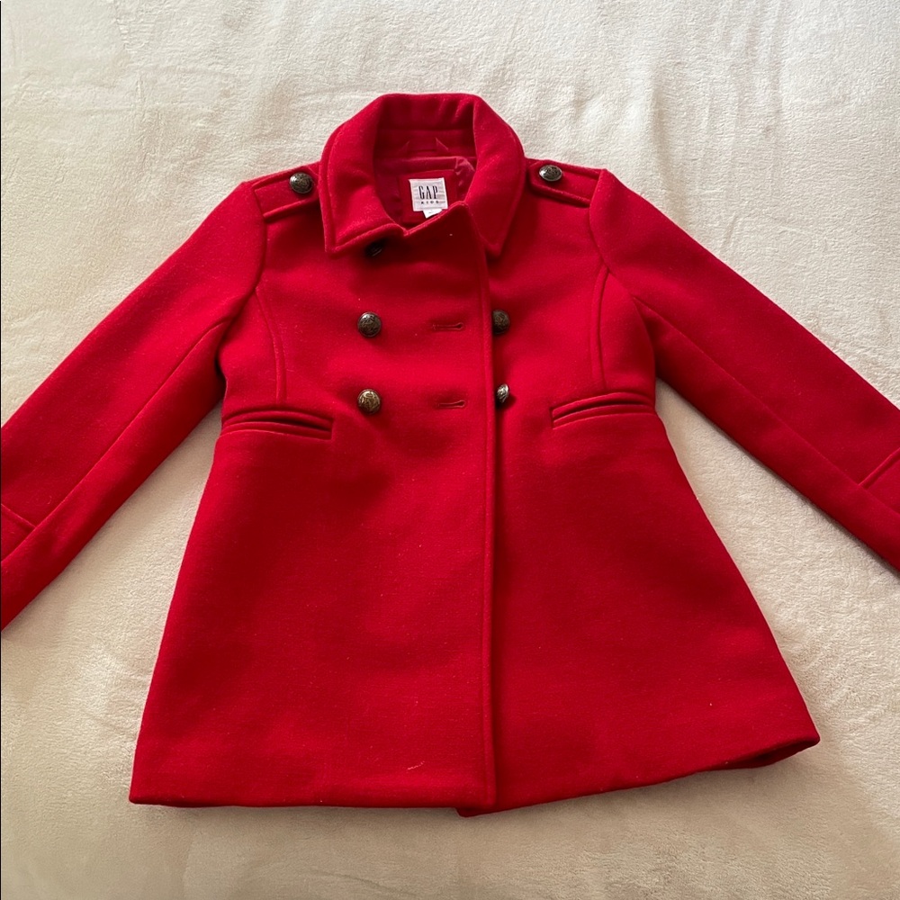GAP Vibrant Red Double-Breasted Coat